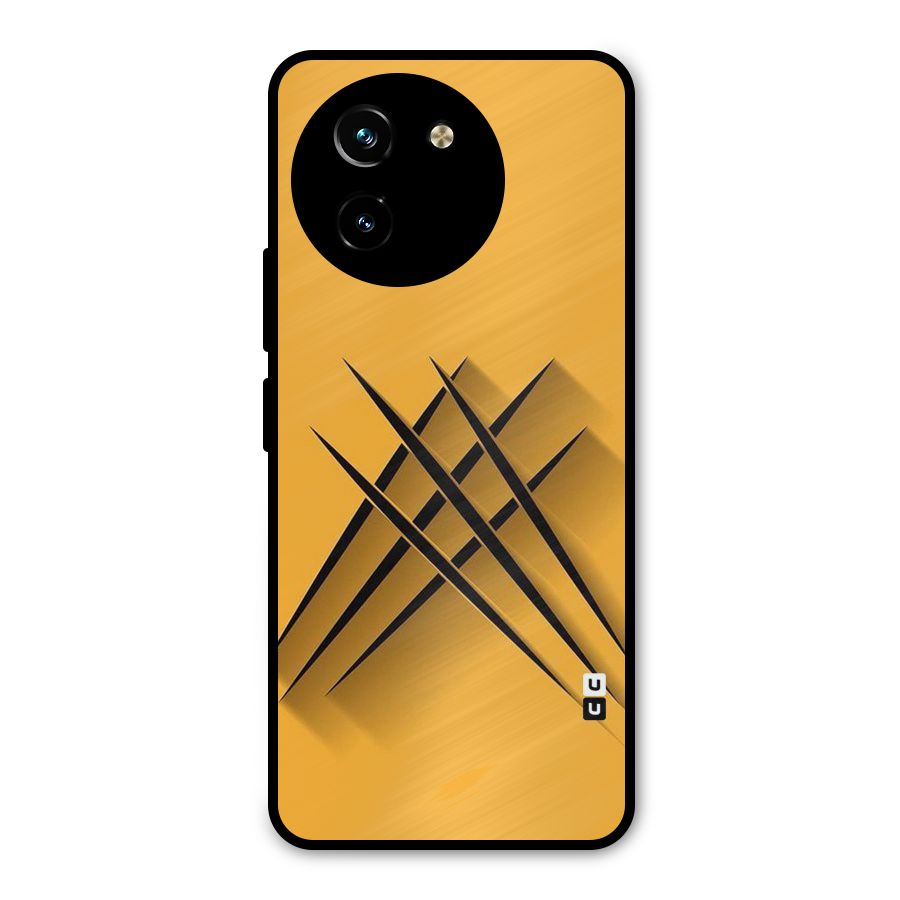 Black Paws Metal Back Case for Vivo T3x