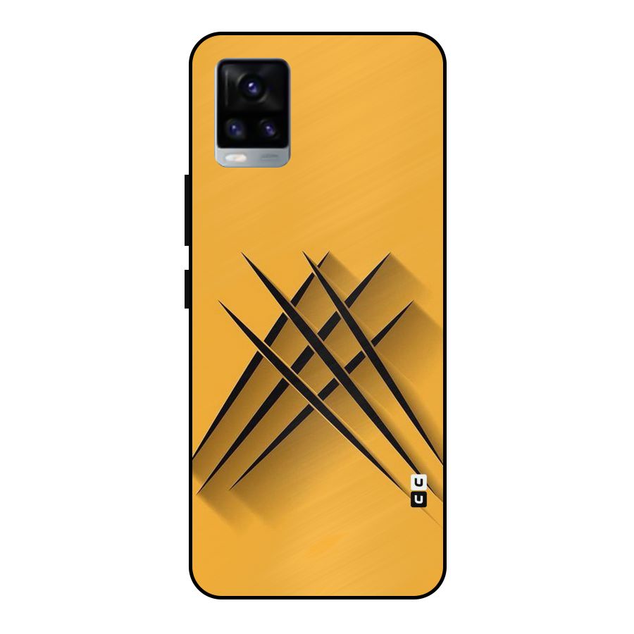 Black Paws Metal Back Case for Vivo V20