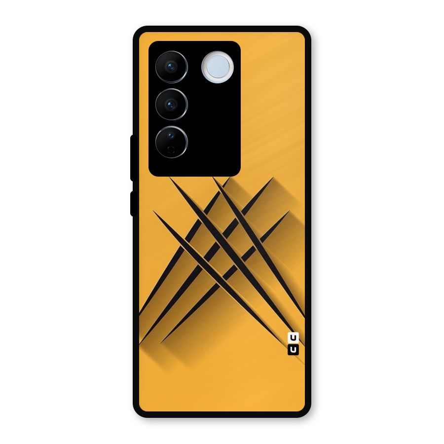 Black Paws Metal Back Case for Vivo V27
