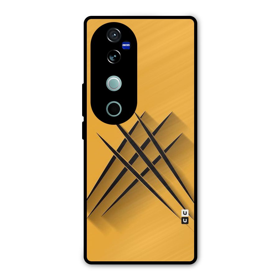 Black Paws Metal Back Case for Vivo V40