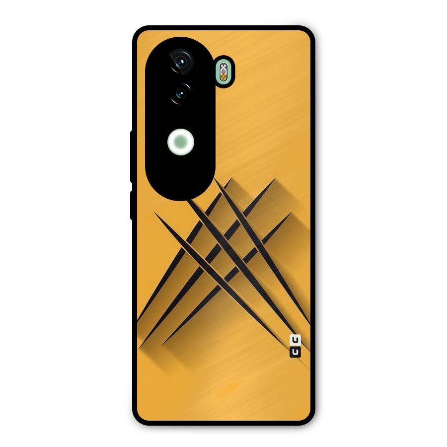 Black Paws Metal Back Case for Vivo V40e