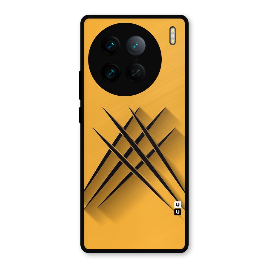 Black Paws Metal Back Case for Vivo X90 Pro