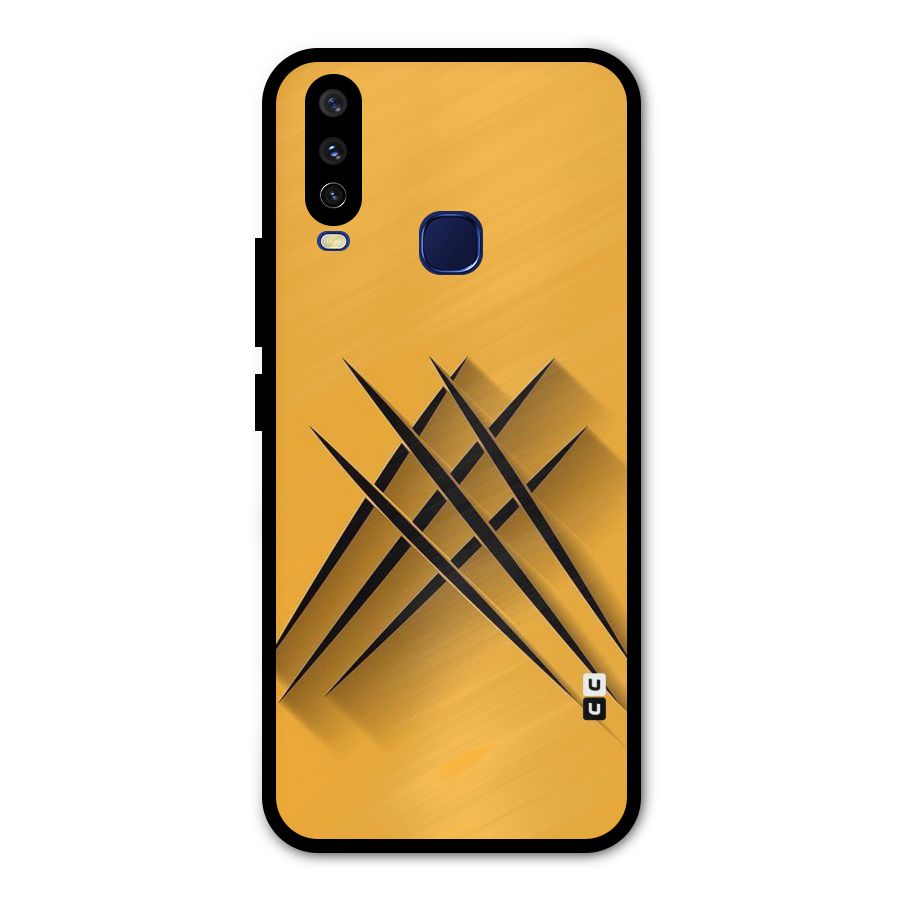 Black Paws Metal Back Case for Vivo Y15