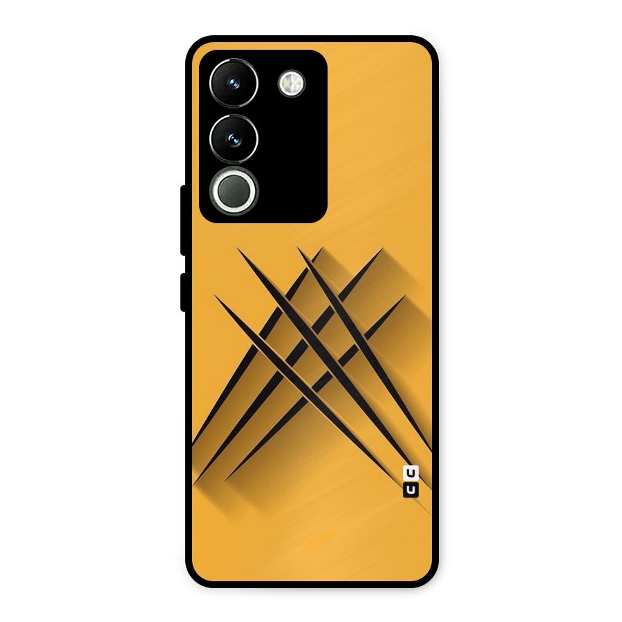 Black Paws Metal Back Case for Vivo Y200
