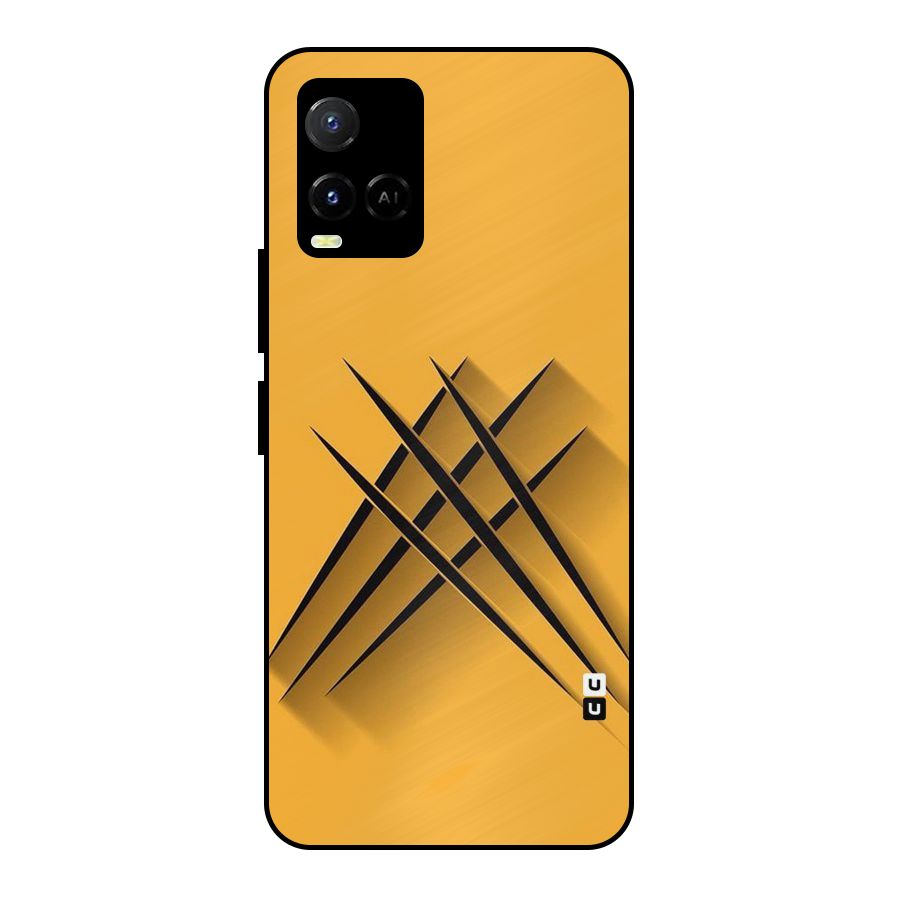 Black Paws Metal Back Case for Vivo Y21