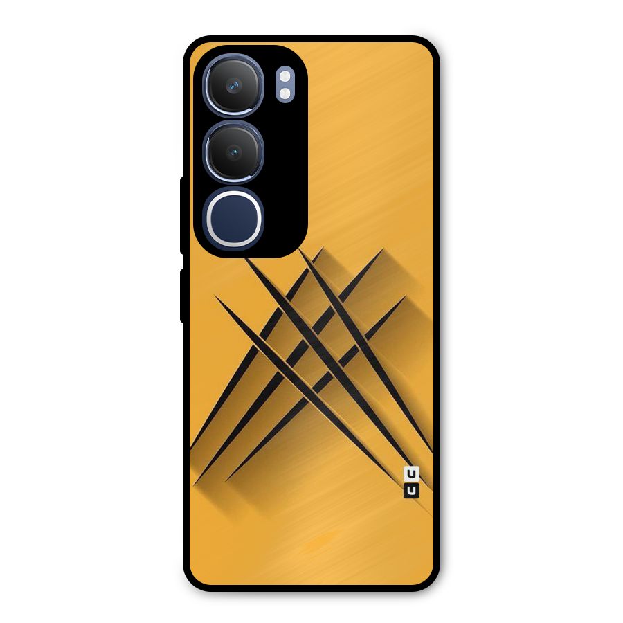 Black Paws Metal Back Case for Vivo Y29