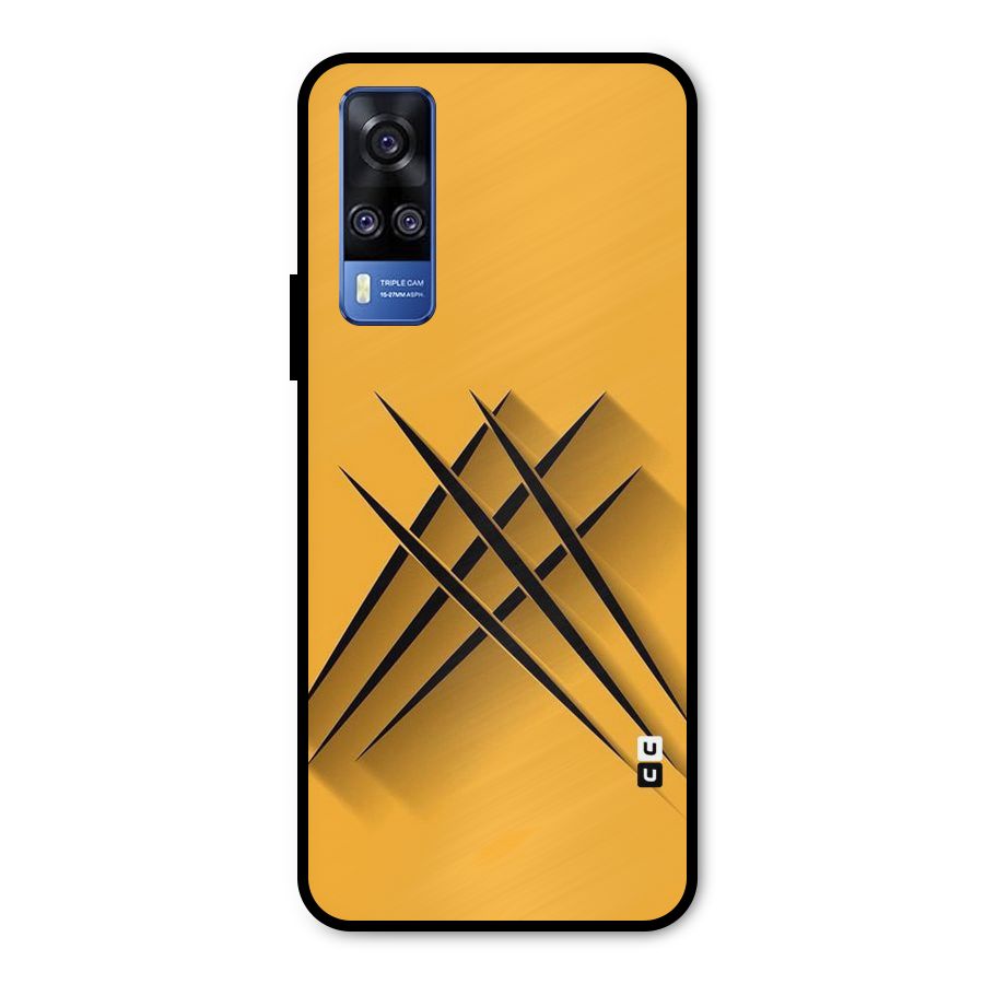 Black Paws Metal Back Case for Vivo Y51A