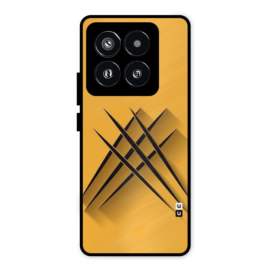 Black Paws Metal Back Case for Xiaomi 14 Pro
