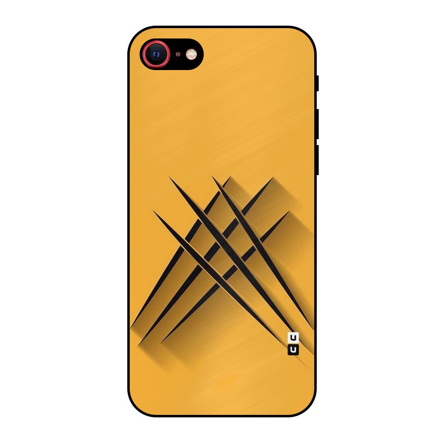 Black Paws Metal Back Case for iPhone SE 2022