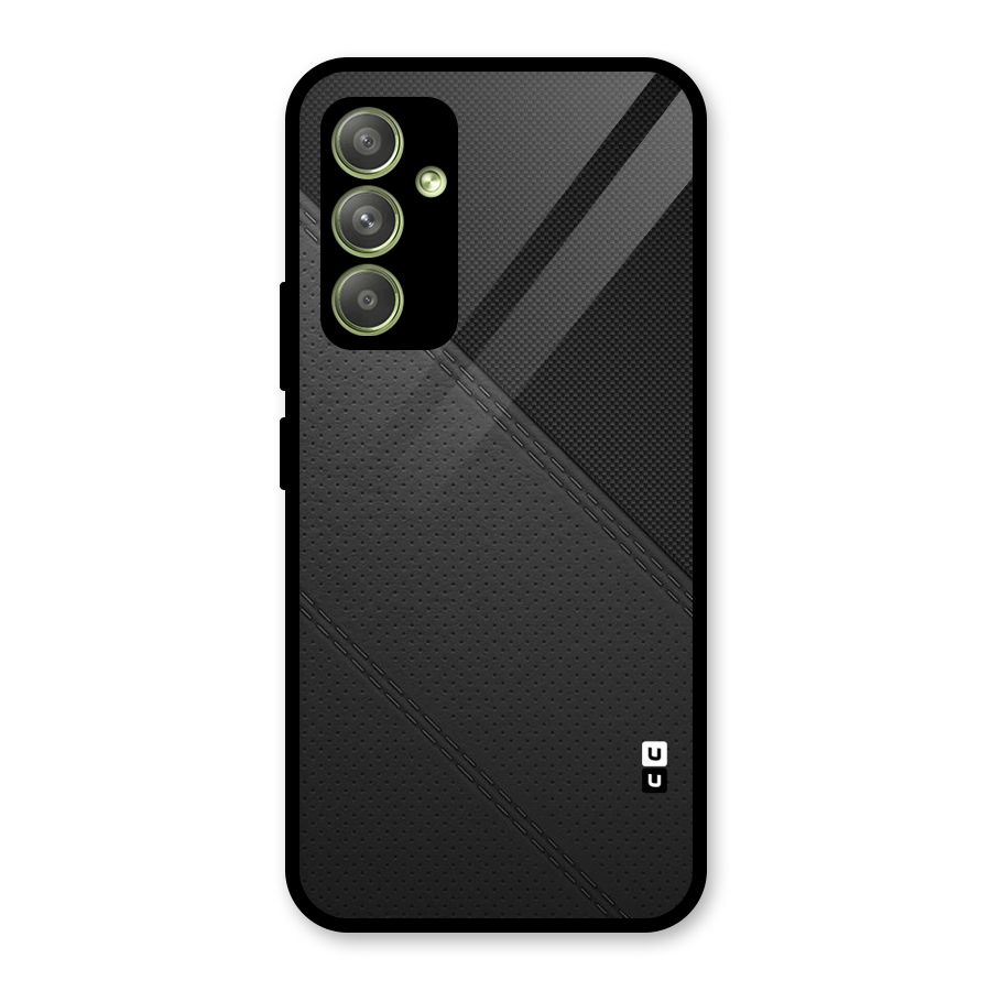 Black Polka Stripe Glass Back Case for Galaxy A54