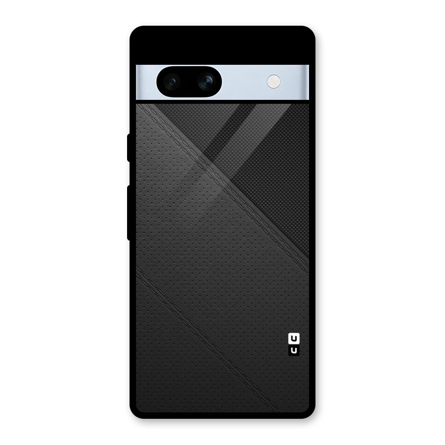 Black Polka Stripe Glass Back Case for Google Pixel 7a