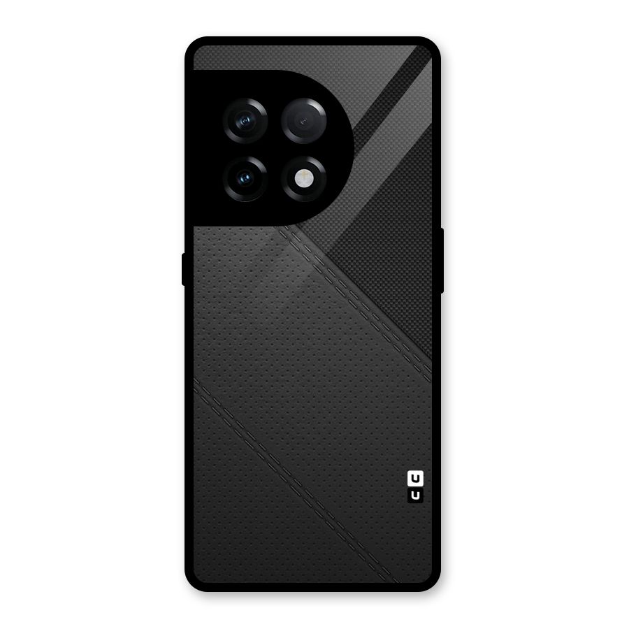 Black Polka Stripe Glass Back Case for OnePlus 11R