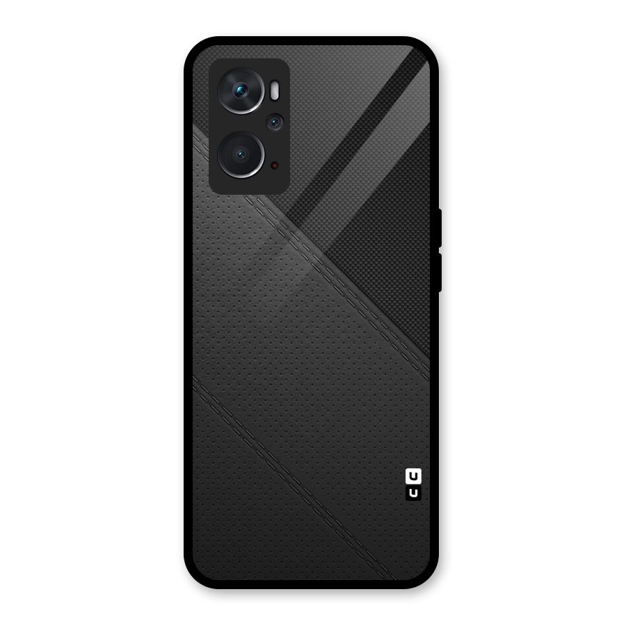 Black Polka Stripe Glass Back Case for Oppo K10 4G