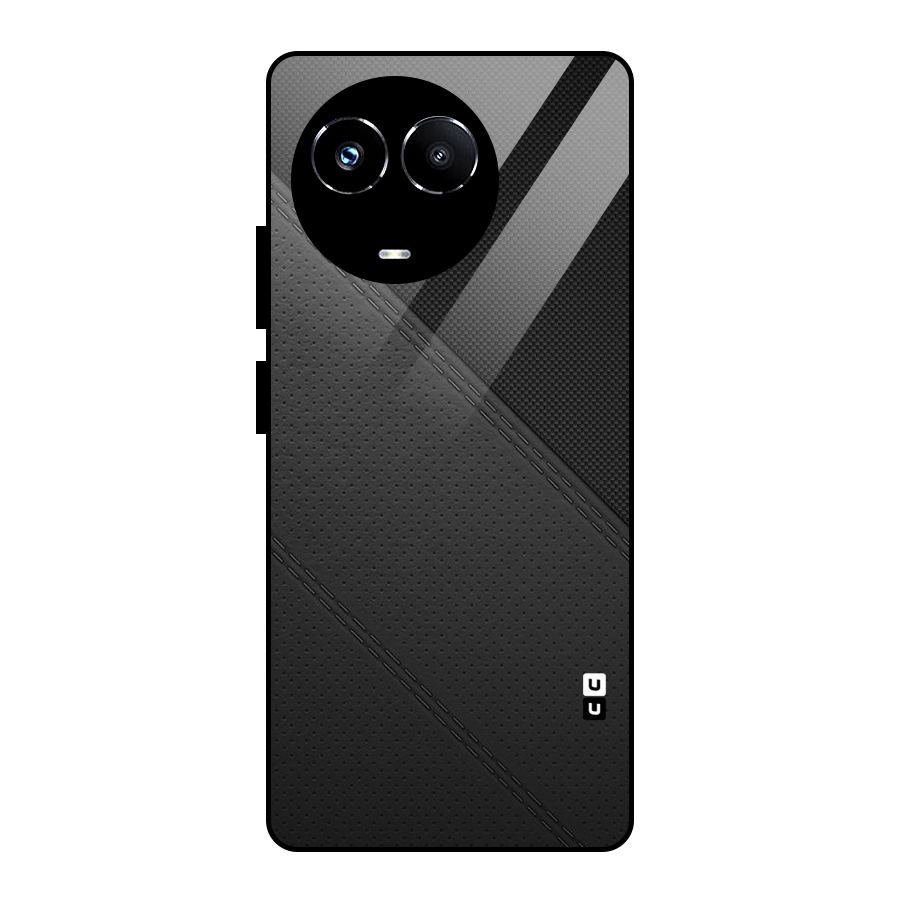 Black Polka Stripe Glass Back Case for Realme 11X
