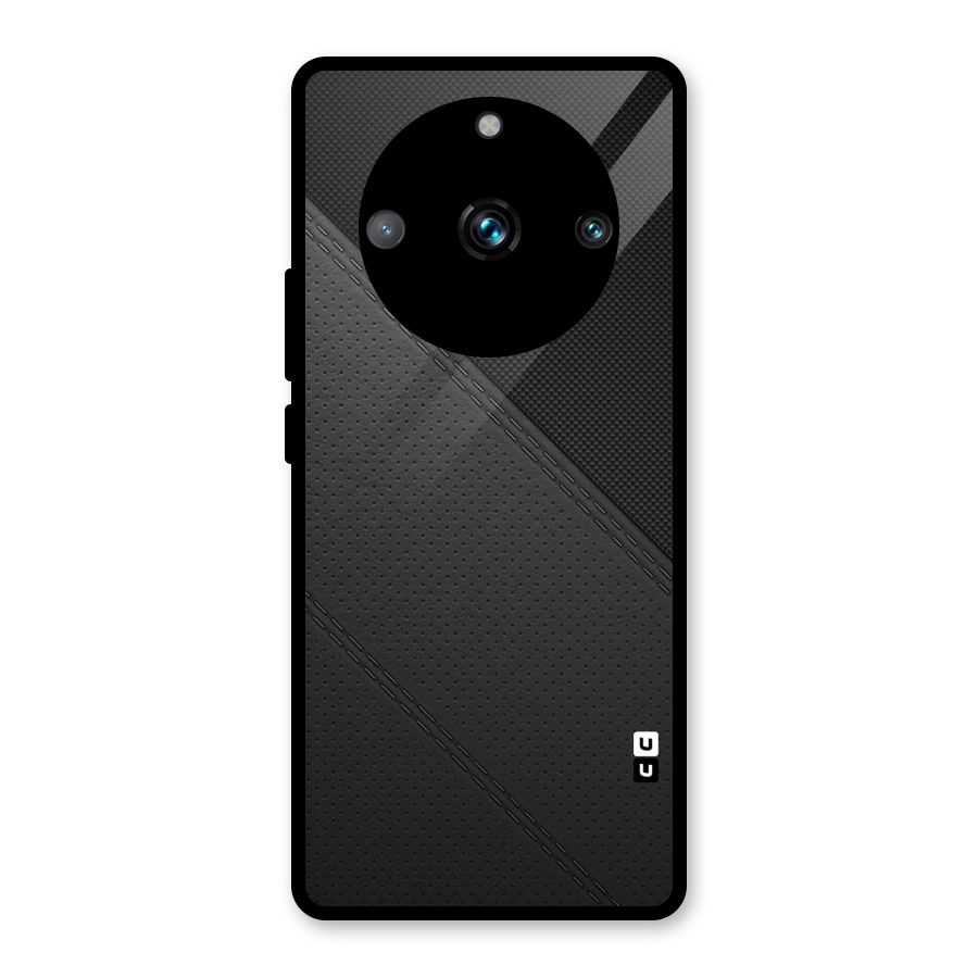 Black Polka Stripe Glass Back Case for Realme 11 Pro