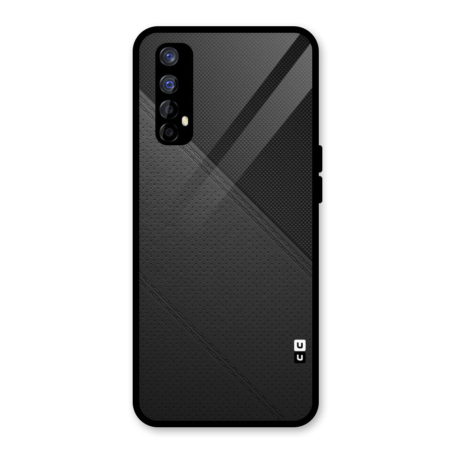 Black Polka Stripe Glass Back Case for Realme 7