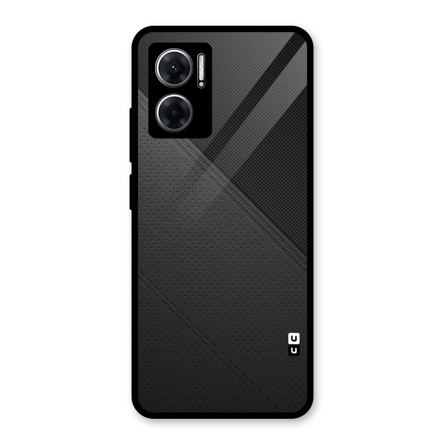 Black Polka Stripe Glass Back Case for Redmi 11 Prime 5G
