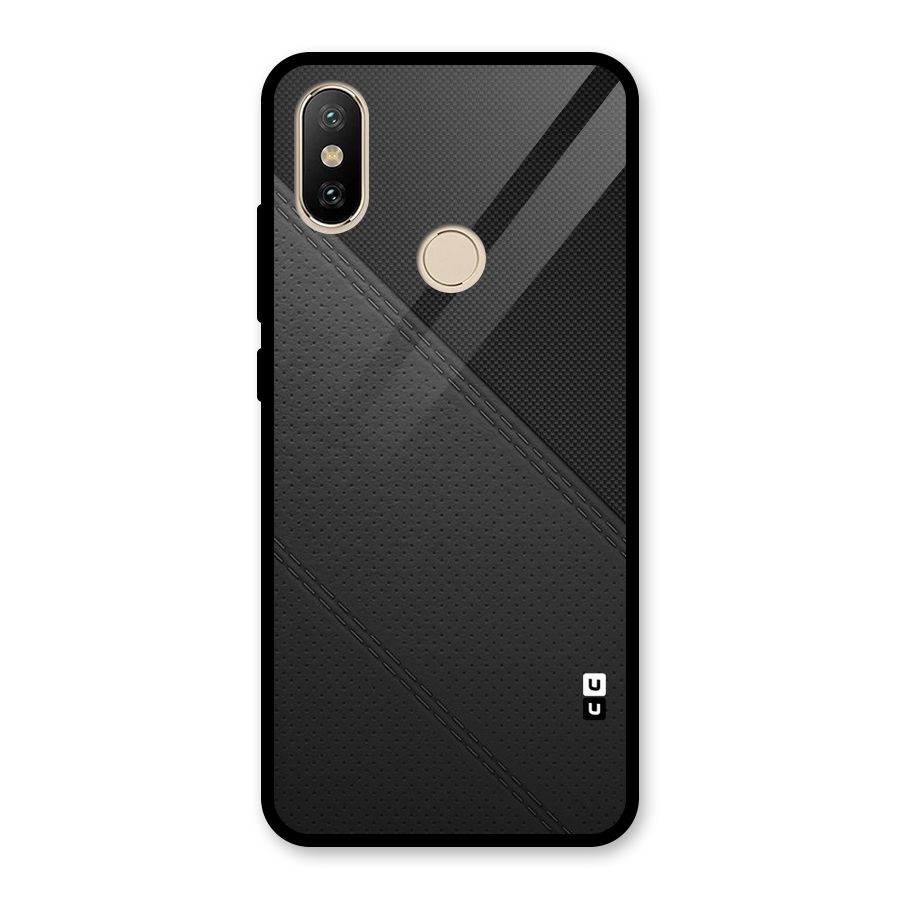 Black Polka Stripe Glass Back Case for Redmi A2