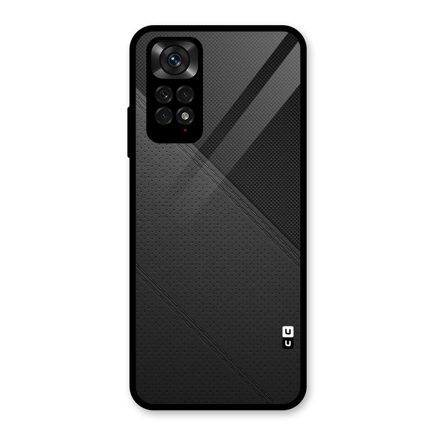 Black Polka Stripe Glass Back Case for Redmi Note 11S