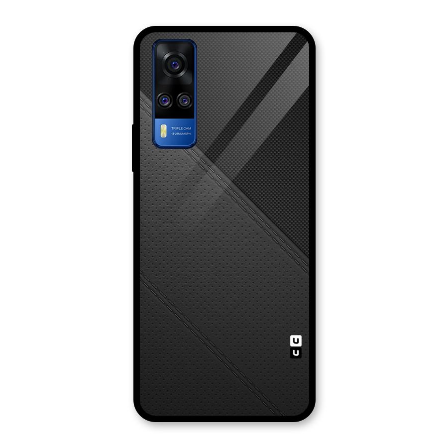 Black Polka Stripe Glass Back Case for Vivo Y31