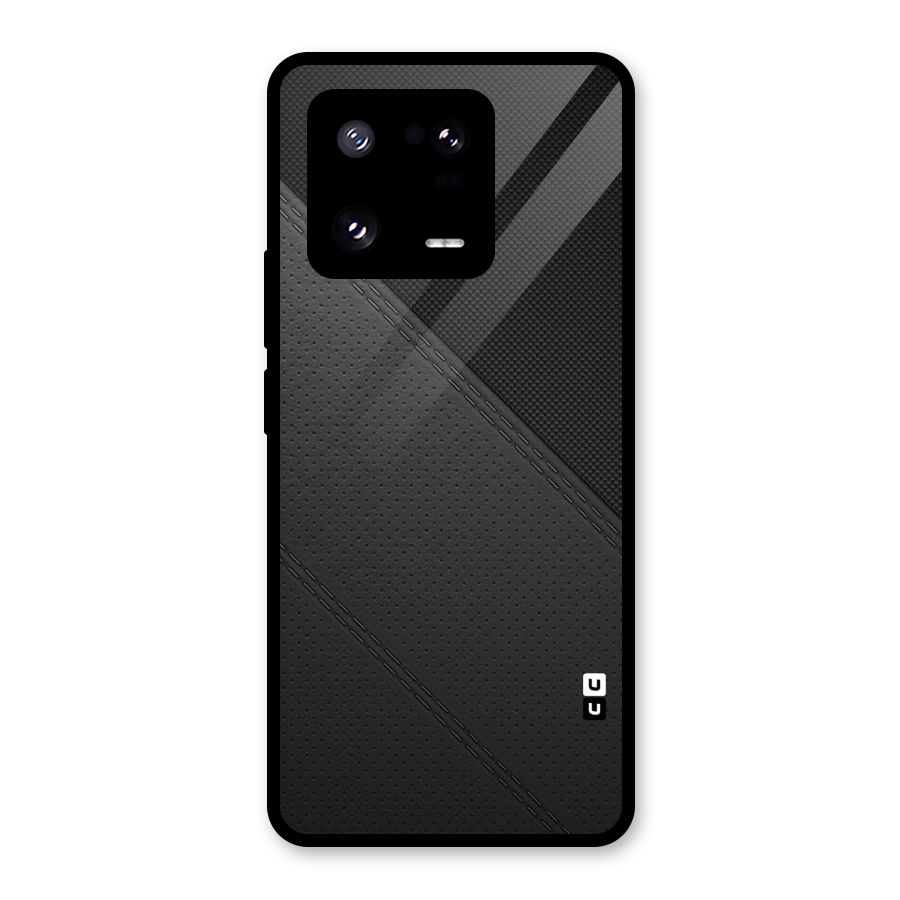 Black Polka Stripe Glass Back Case for Xiaomi 13 Pro