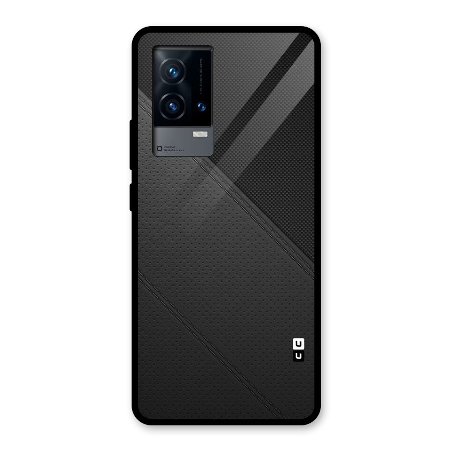 Black Polka Stripe Glass Back Case for iQOO 9 5G