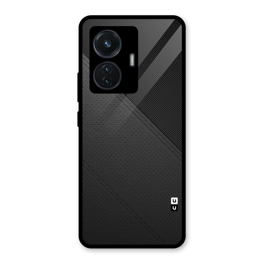 Black Polka Stripe Glass Back Case for iQOO Z6 44W