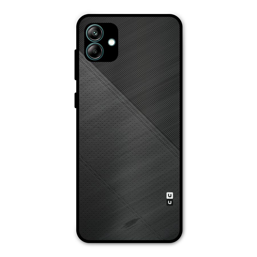 Black Polka Stripe Metal Back Case for Galaxy A04