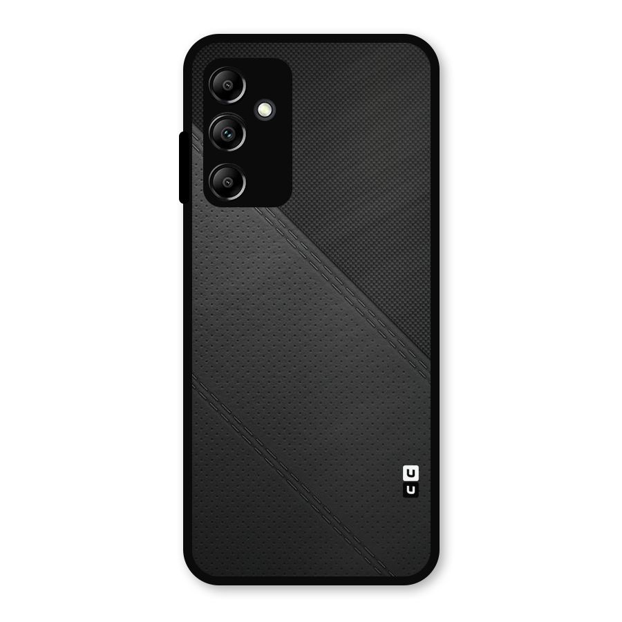 Black Polka Stripe Metal Back Case for Galaxy A14 5G