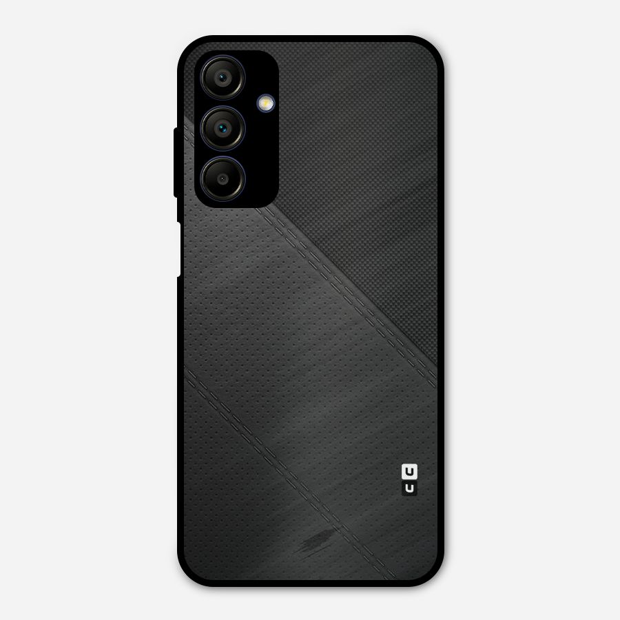 Black Polka Stripe Metal Back Case for Galaxy A15 5G