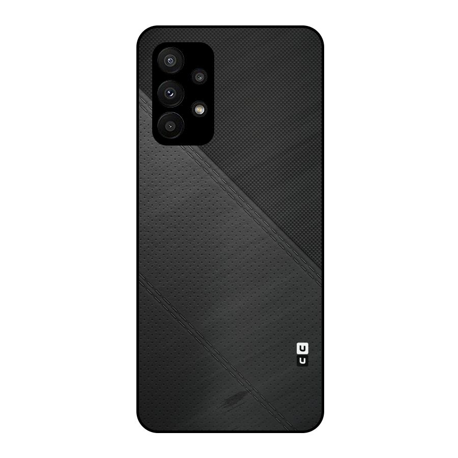 Black Polka Stripe Metal Back Case for Galaxy A23