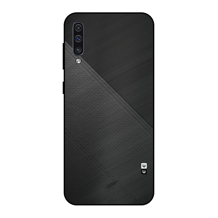 Black Polka Stripe Metal Back Case for Galaxy A30s
