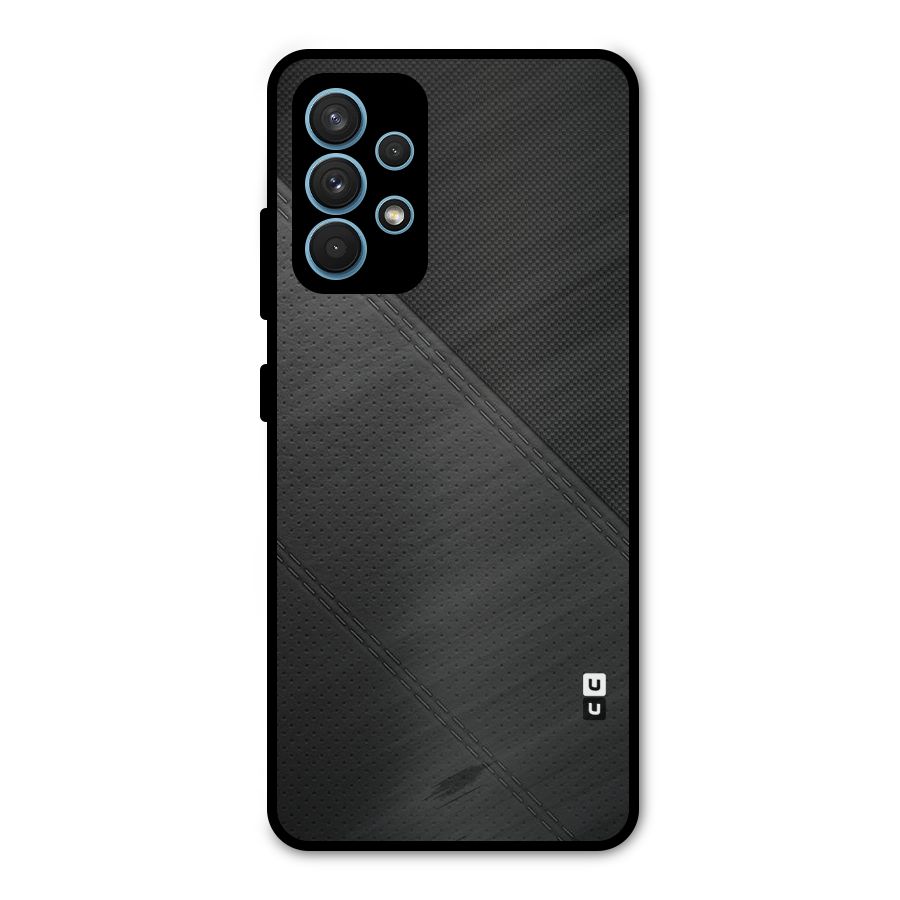 Black Polka Stripe Metal Back Case for Galaxy A32