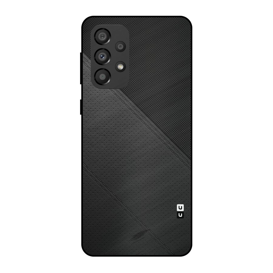 Black Polka Stripe Metal Back Case for Galaxy A33 5G