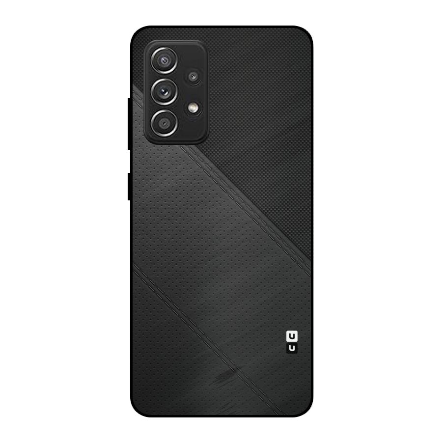 Black Polka Stripe Metal Back Case for Galaxy A52s 5G
