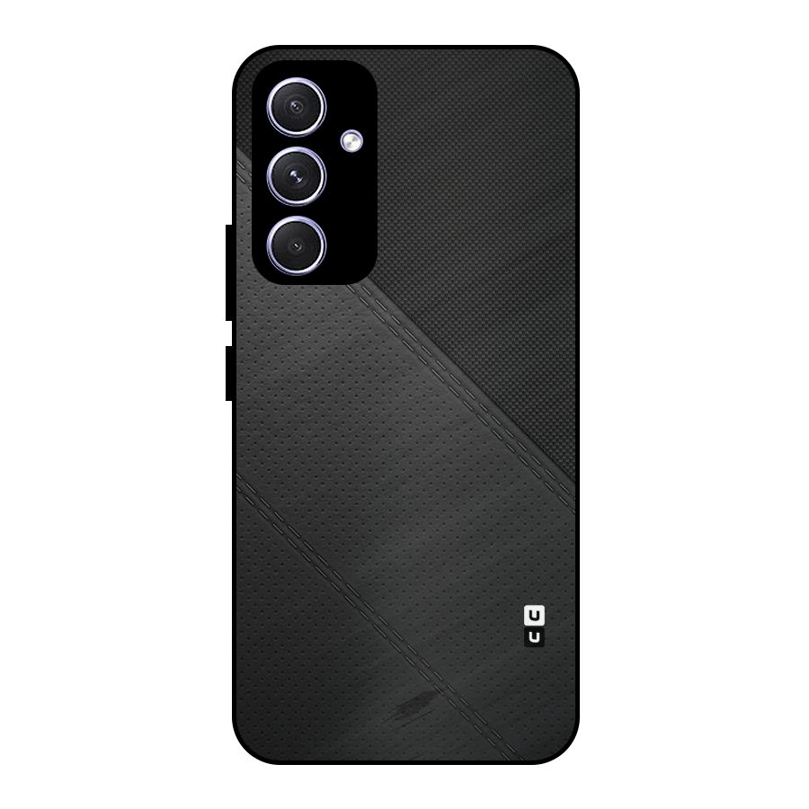 Black Polka Stripe Metal Back Case for Galaxy A54