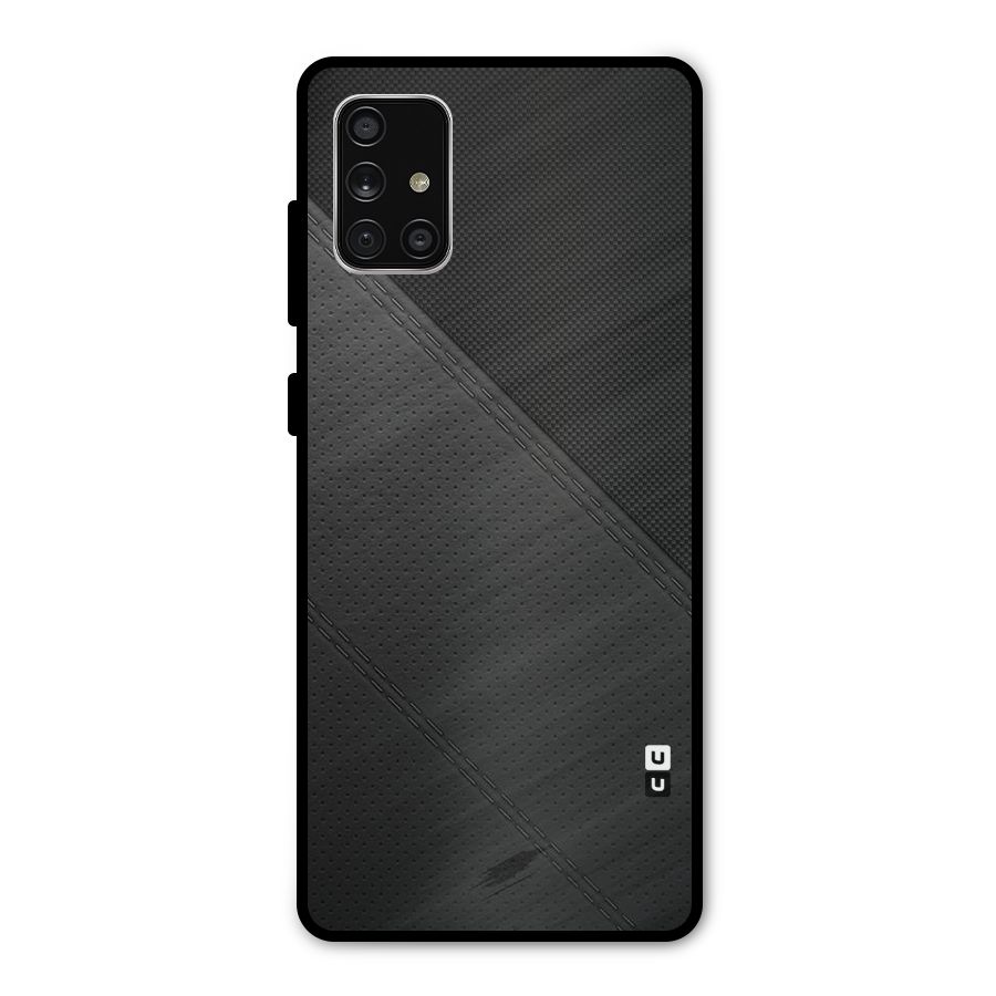 Black Polka Stripe Metal Back Case for Galaxy A71