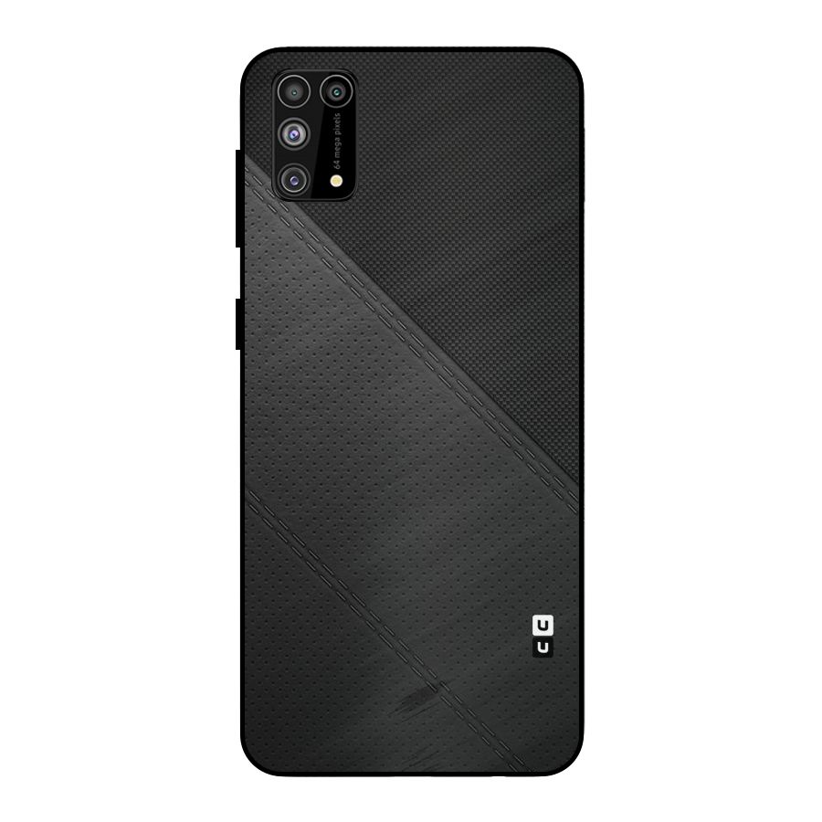 Black Polka Stripe Metal Back Case for Galaxy F41