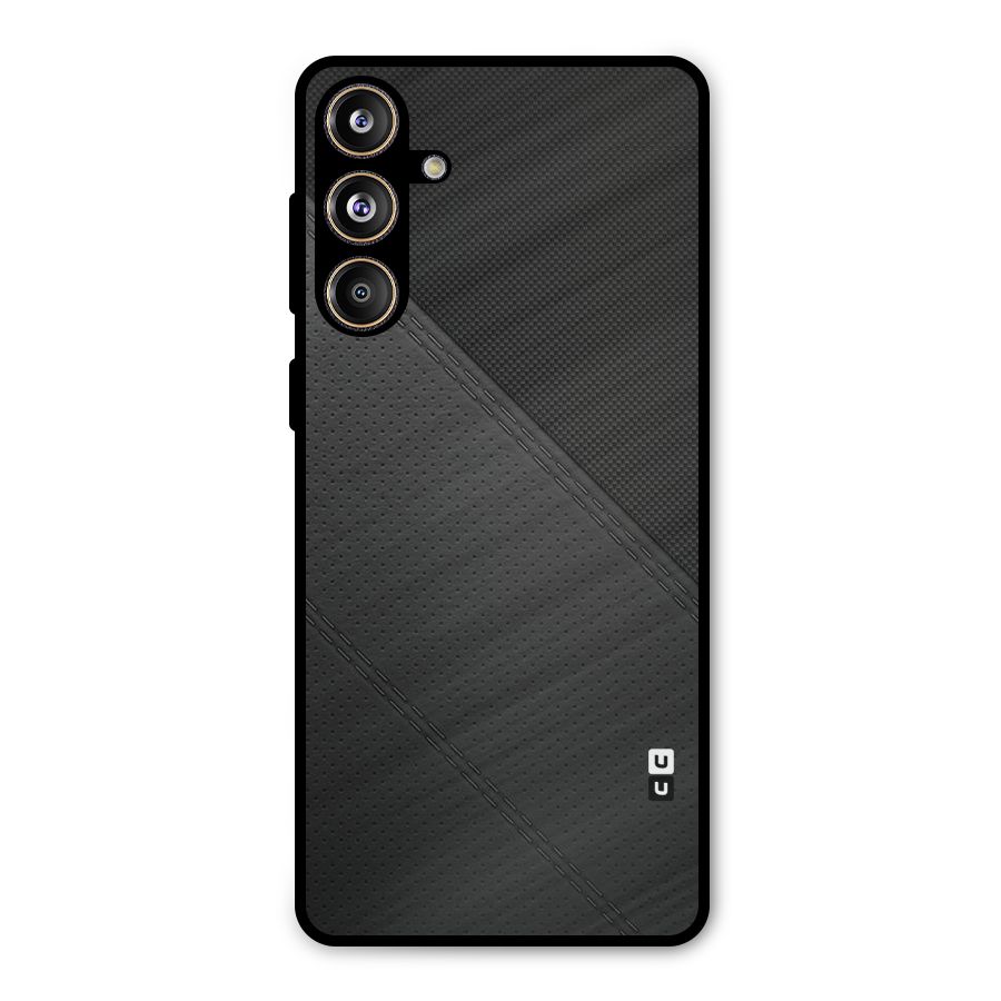 Black Polka Stripe Metal Back Case for Galaxy F55