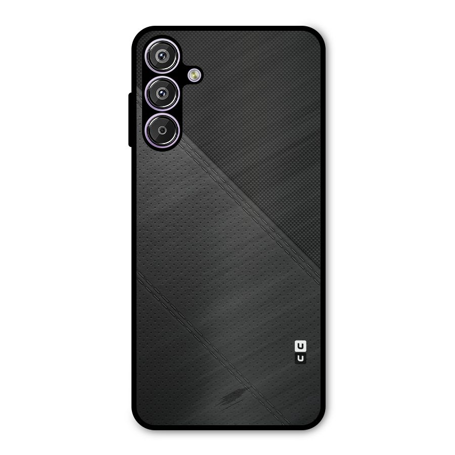 Black Polka Stripe Metal Back Case for Galaxy M15