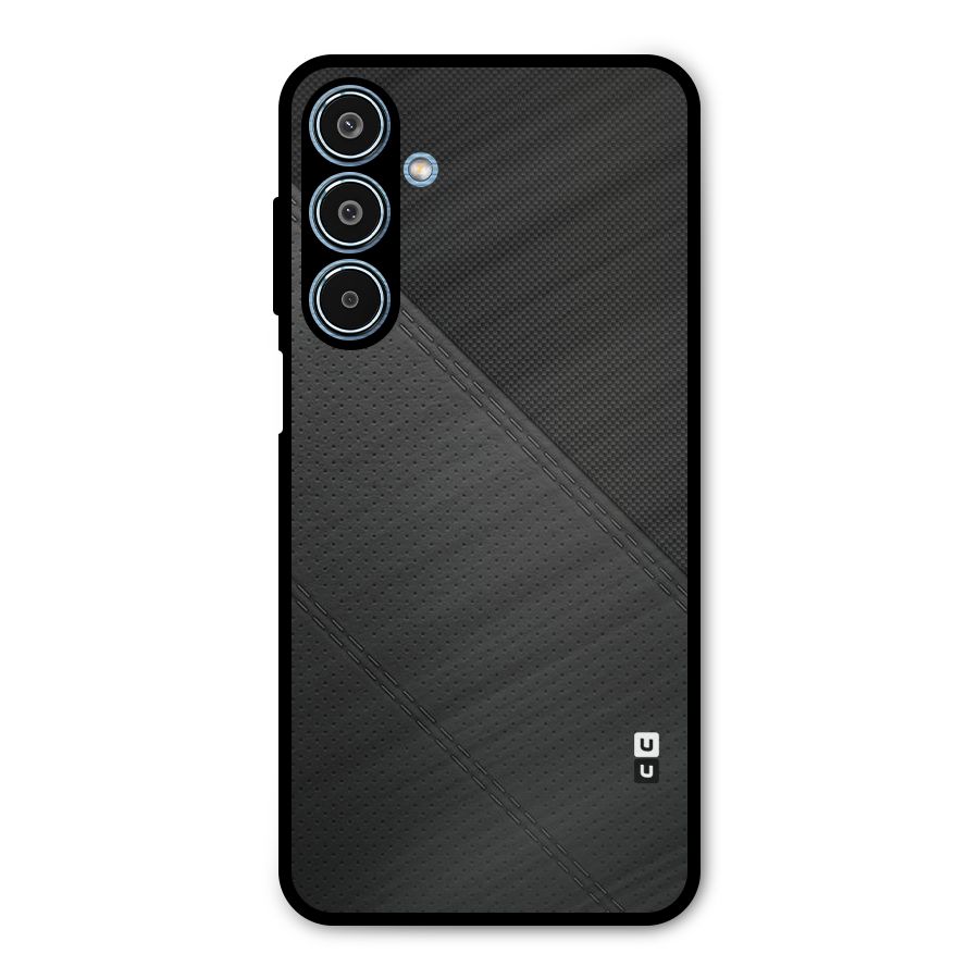 Black Polka Stripe Metal Back Case for Galaxy M35