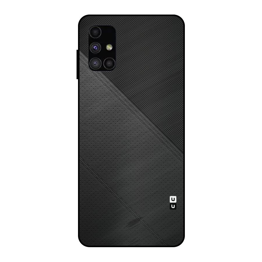 Black Polka Stripe Metal Back Case for Galaxy M51