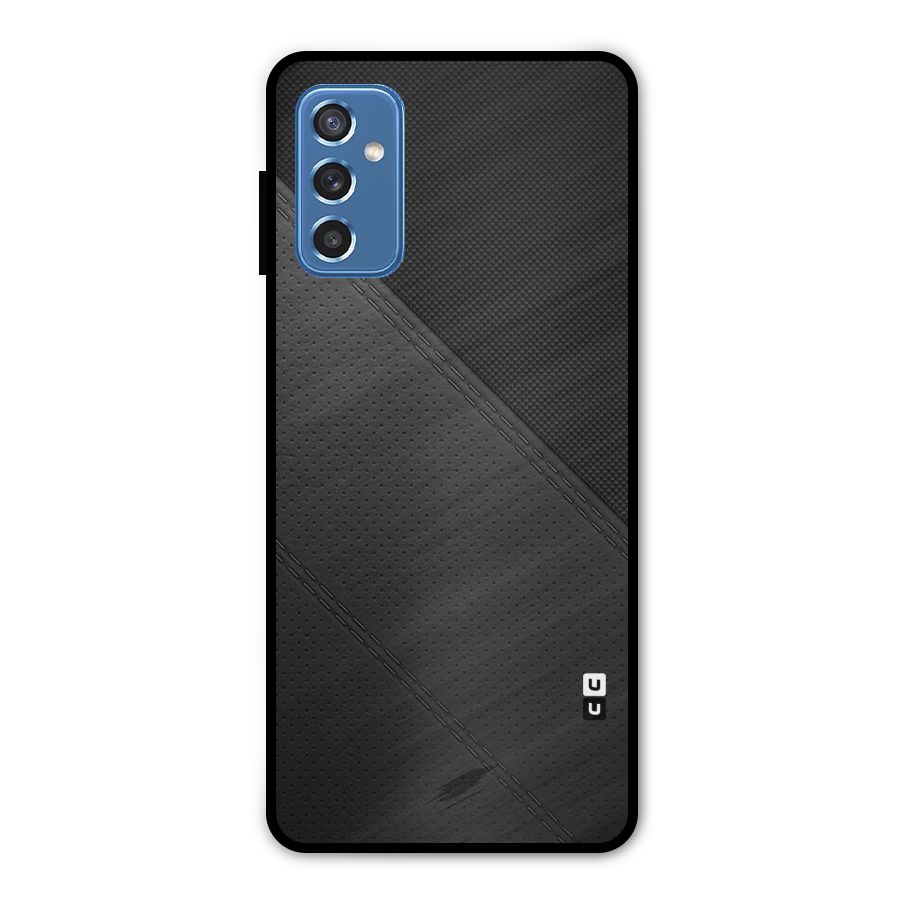 Black Polka Stripe Metal Back Case for Galaxy M52 5G