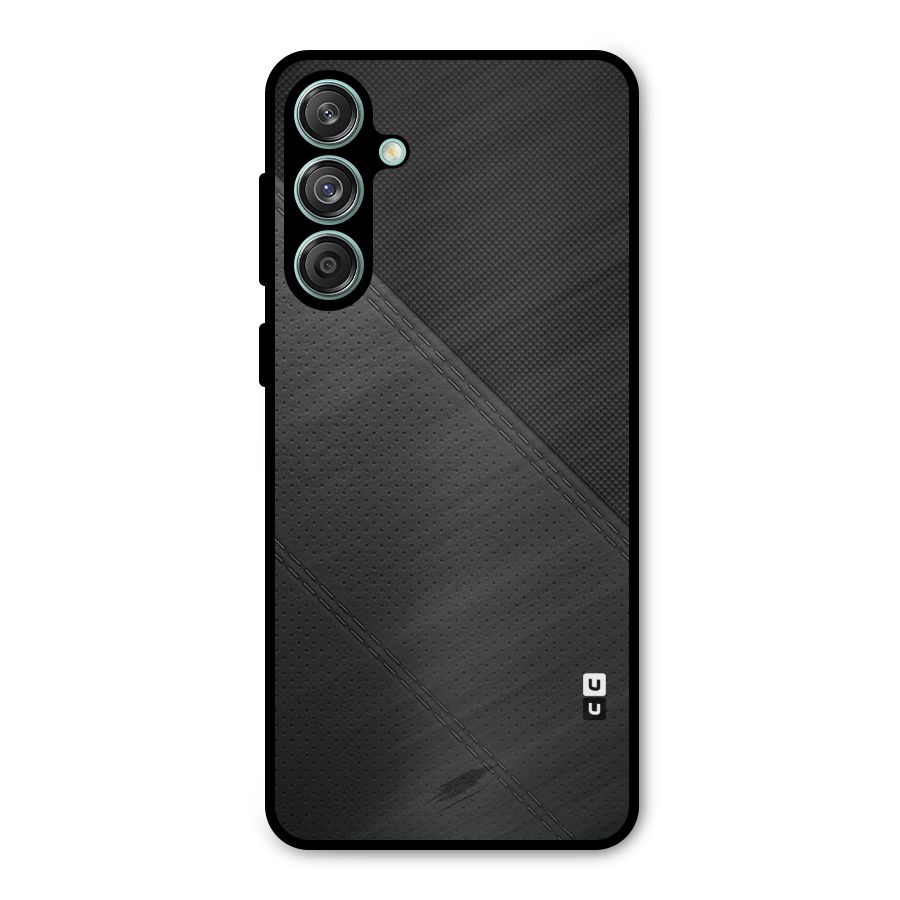 Black Polka Stripe Metal Back Case for Galaxy M55 5G