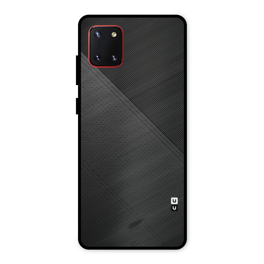 Black Polka Stripe Metal Back Case for Galaxy Note 10 Lite