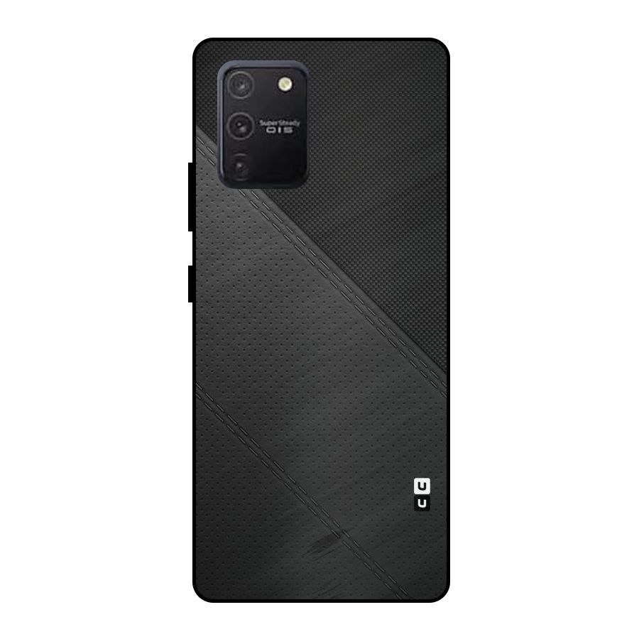 Black Polka Stripe Metal Back Case for Galaxy S10 Lite