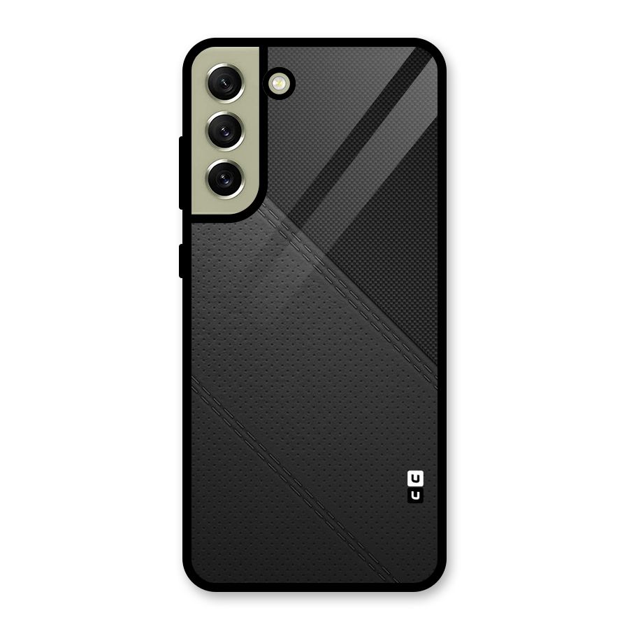 Black Polka Stripe Metal Back Case for Galaxy S21 FE 5G (2023)