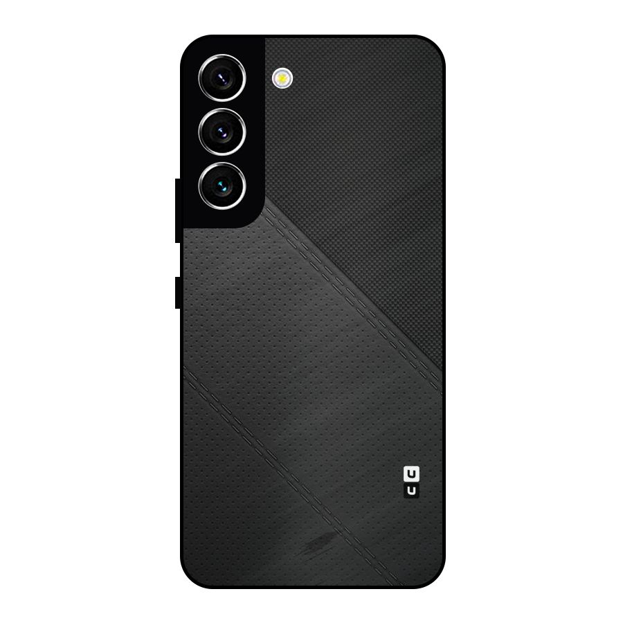 Black Polka Stripe Metal Back Case for Galaxy S22 5G
