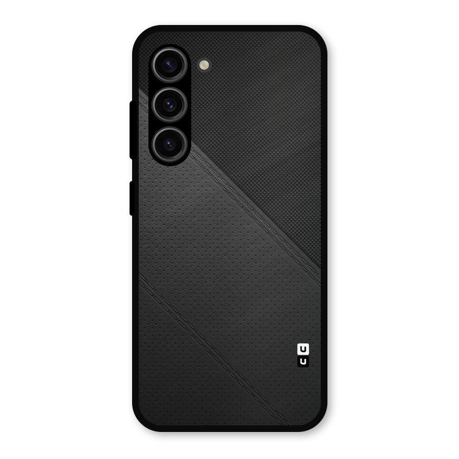 Black Polka Stripe Metal Back Case for Galaxy S23