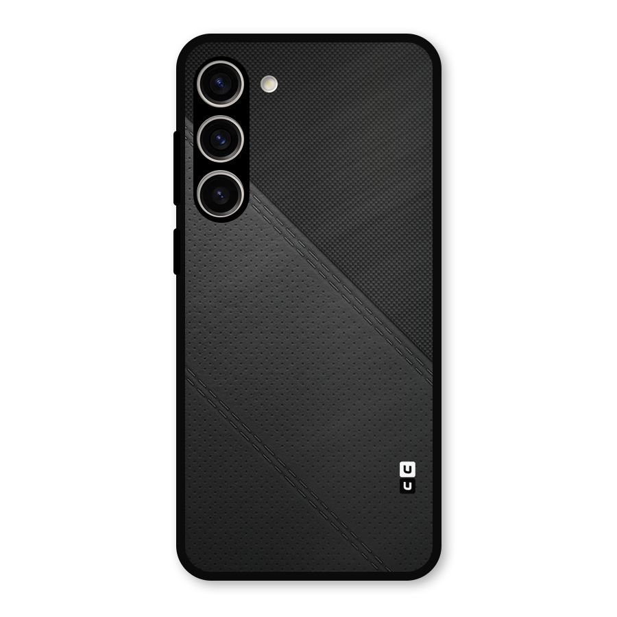 Black Polka Stripe Metal Back Case for Galaxy S23 Plus